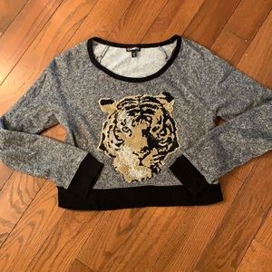 Express tiger crop top